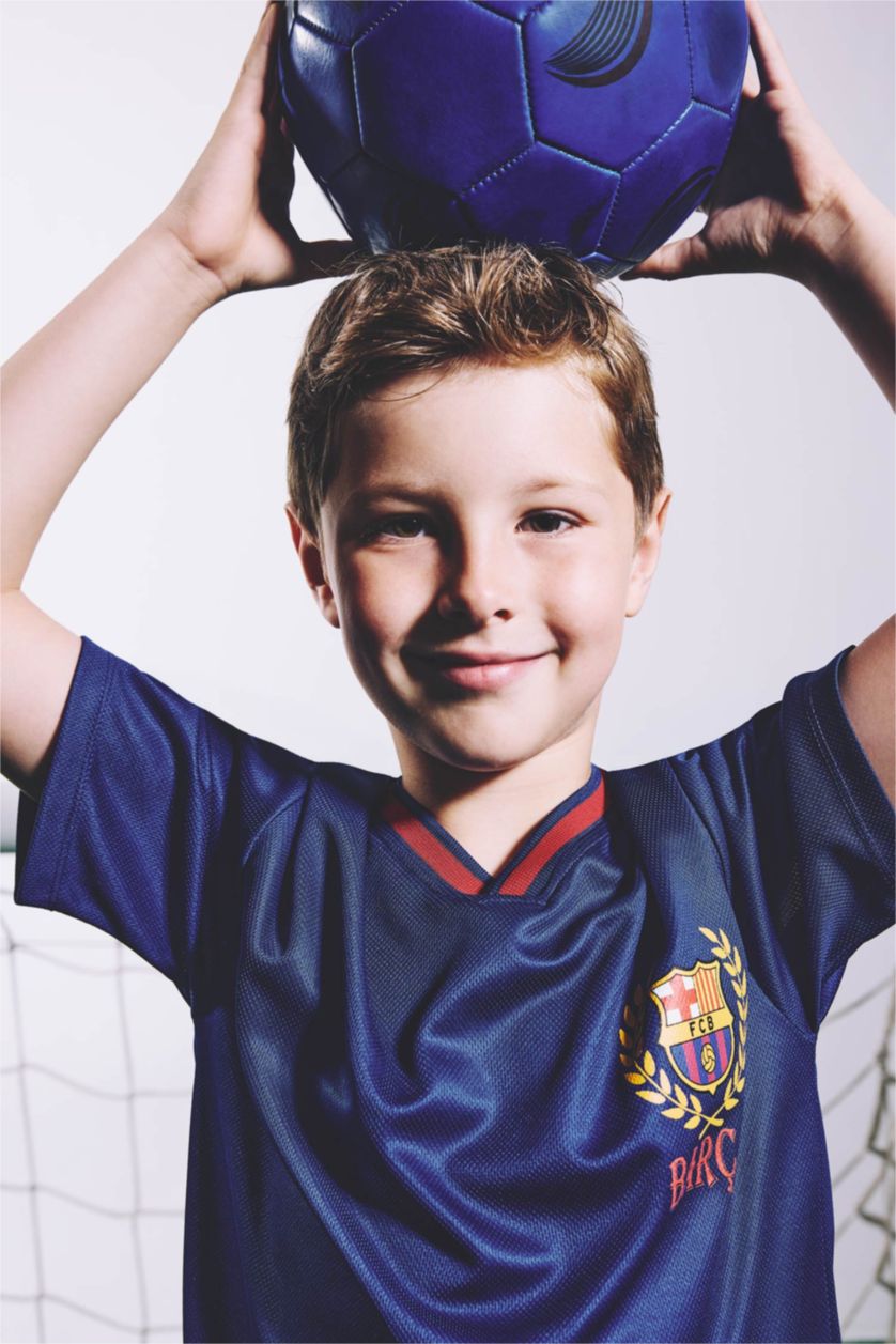 Young Boys - Teen Boys Indigo New Regular Fit Short Sleeve T-Shirt