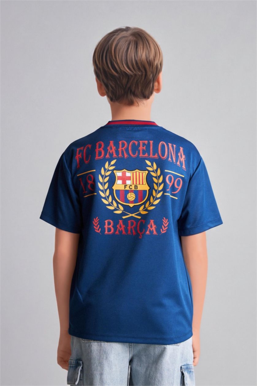 Young Boys - Teen Boys Indigo New Regular Fit Short Sleeve T-Shirt