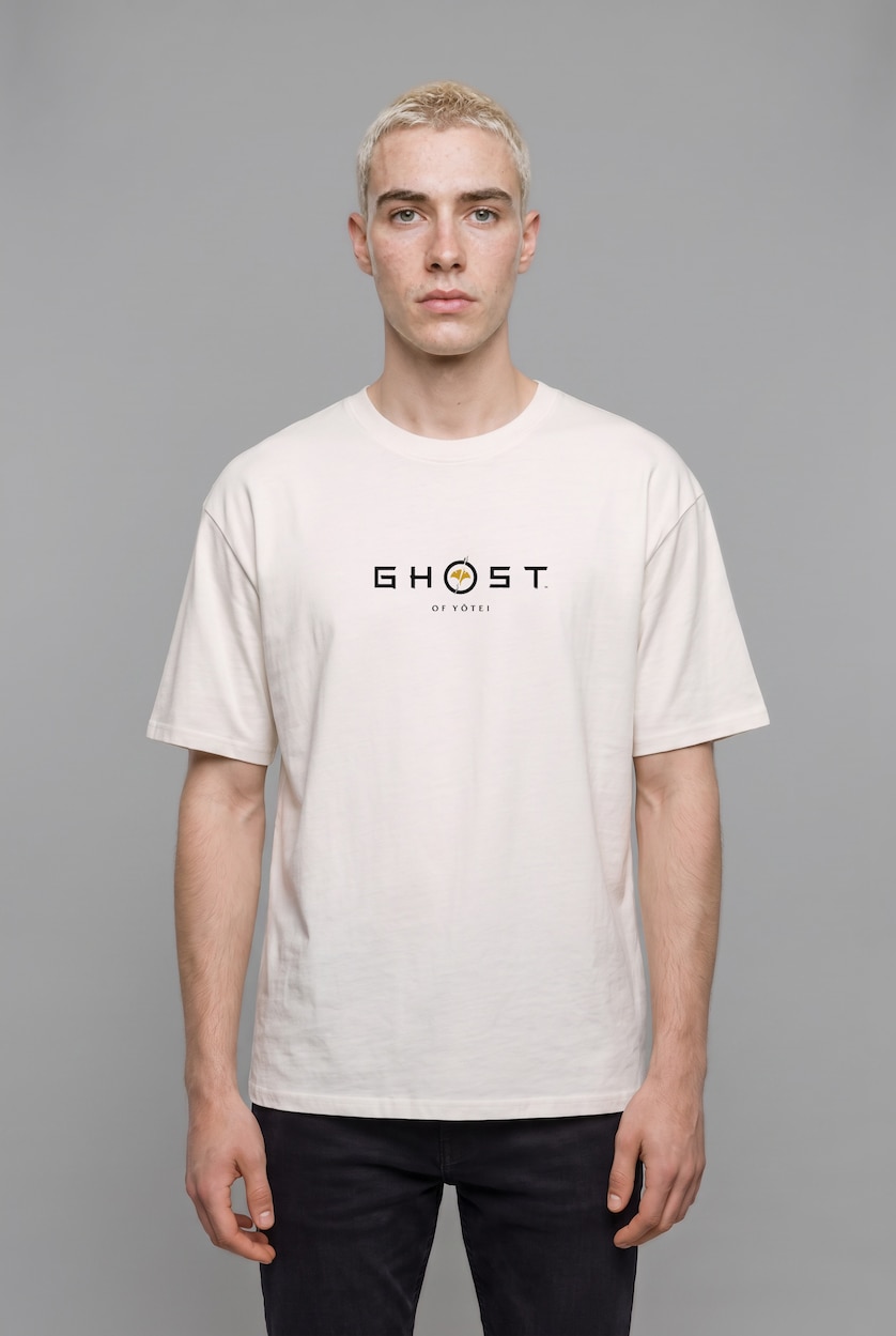 MAN Ecru Boxy Fit Short Sleeve T-Shirt