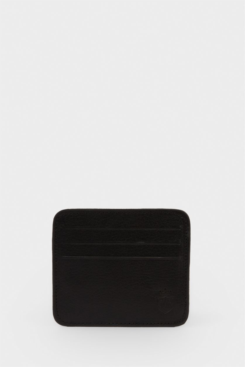 Erkek Siyah Erkek Deri Kartlık