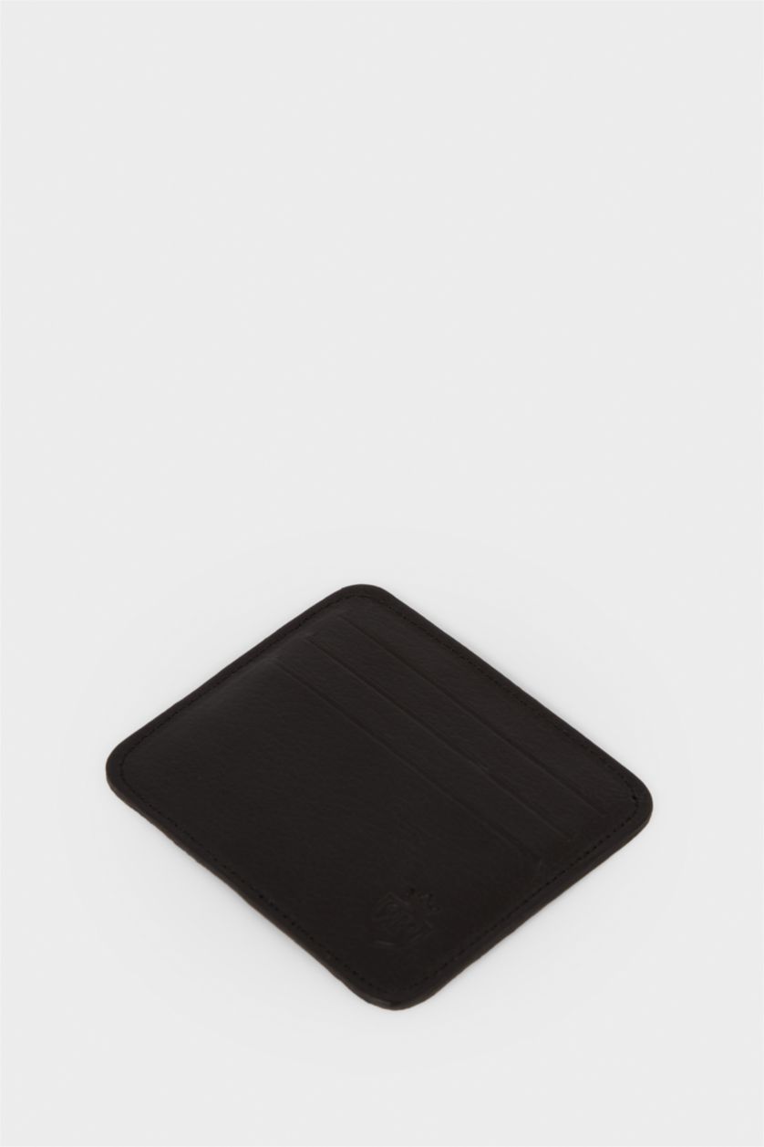 Erkek Siyah Erkek Deri Kartlık