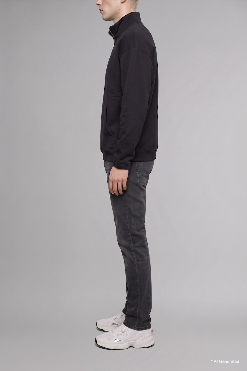 MAN Grey Sergio Regular Fit Straight Leg Jeans