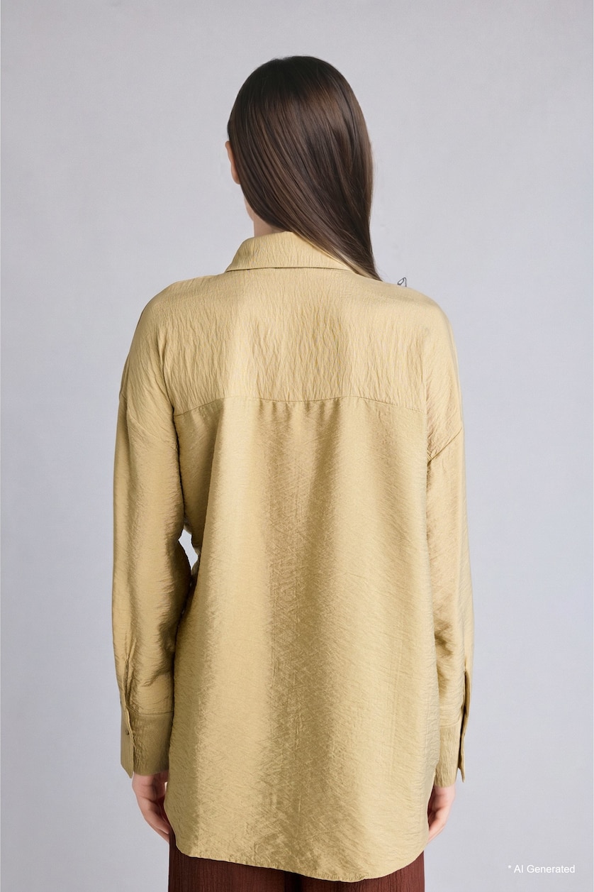 Women Light Khaki Regular Fitted Light Khaki Tunic