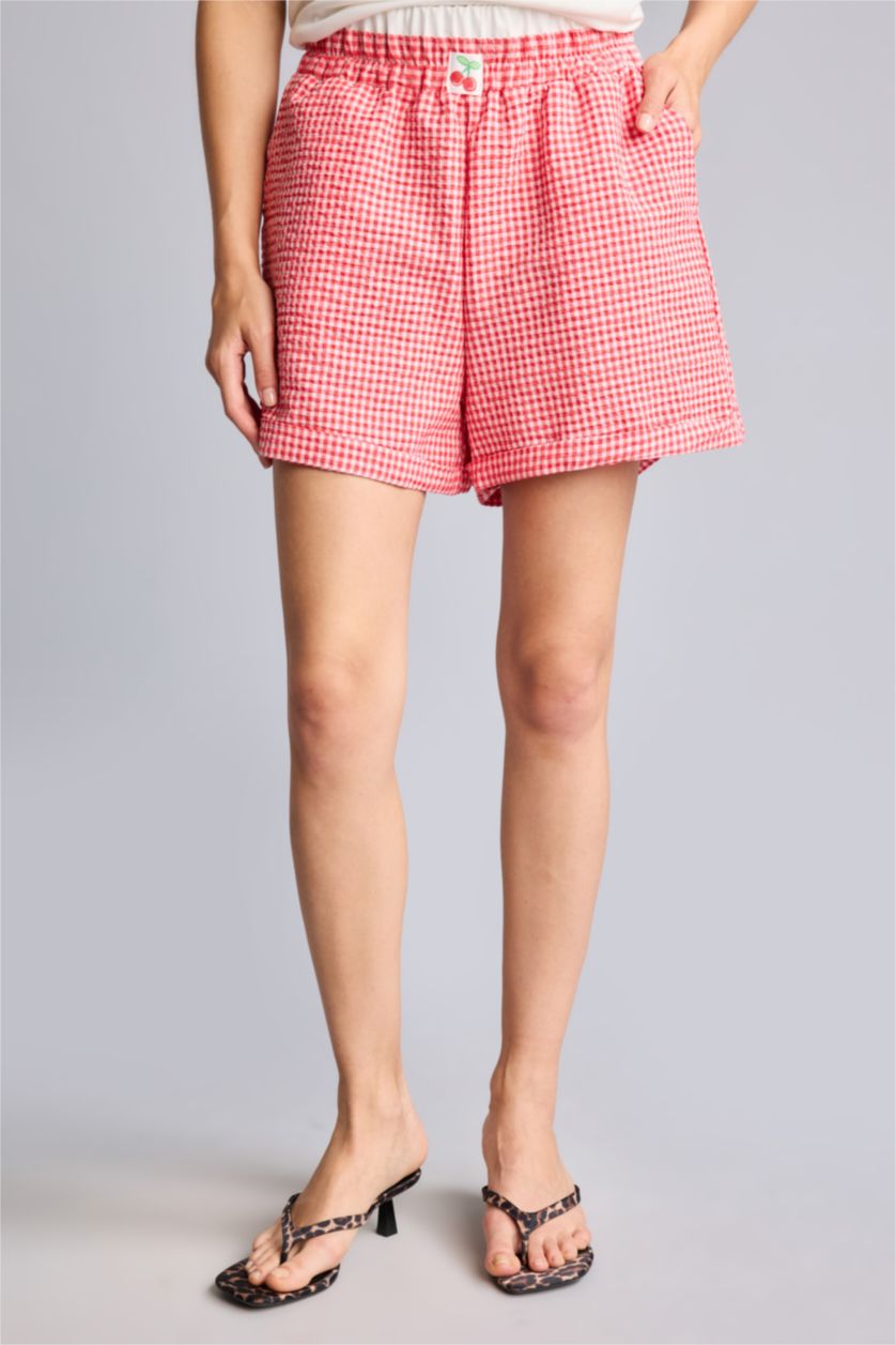 Women Red Crinkle