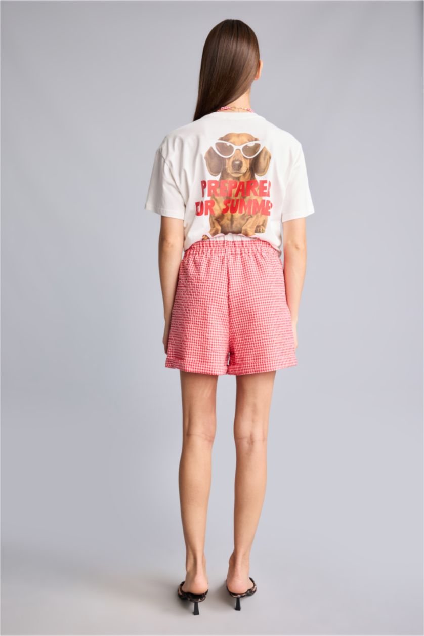 Women Red Crinkle