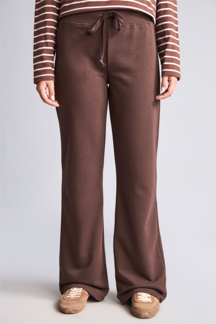 Women Brown Flare Trousers