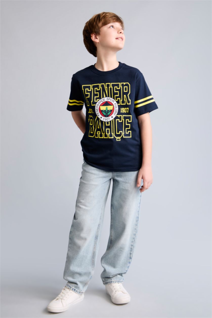 Young Boys - Teen Boys Indigo New Regular Fit Short Sleeve T-Shirt