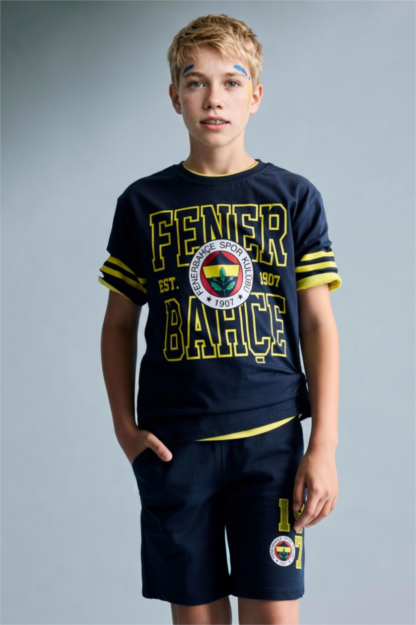 Young Boys - Teen Boys Indigo Boy Regular Fit Short Sleeve T-Shirt