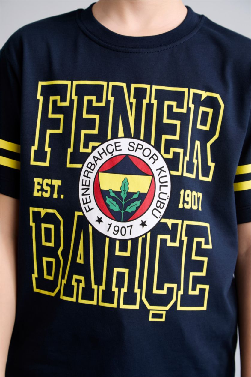 Young Boys - Teen Boys Indigo New Regular Fit Short Sleeve T-Shirt