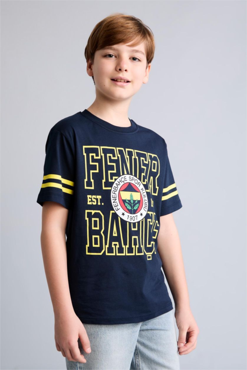 Erkek Çocuk - Genç Erkek İndigo Fenerbahçe Tişört Erkek Çocuk