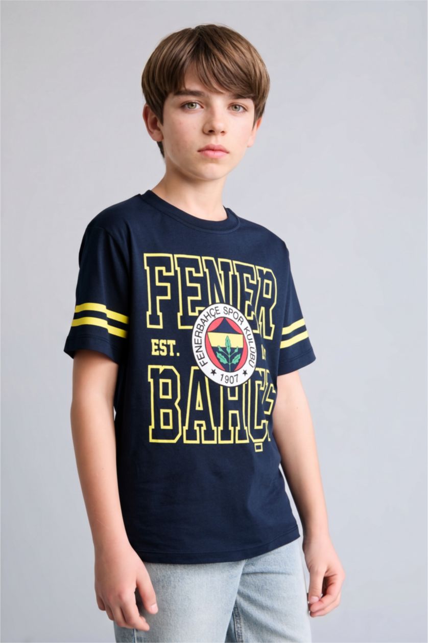 Young Boys - Teen Boys Indigo Boy Regular Fit Short Sleeve T-Shirt