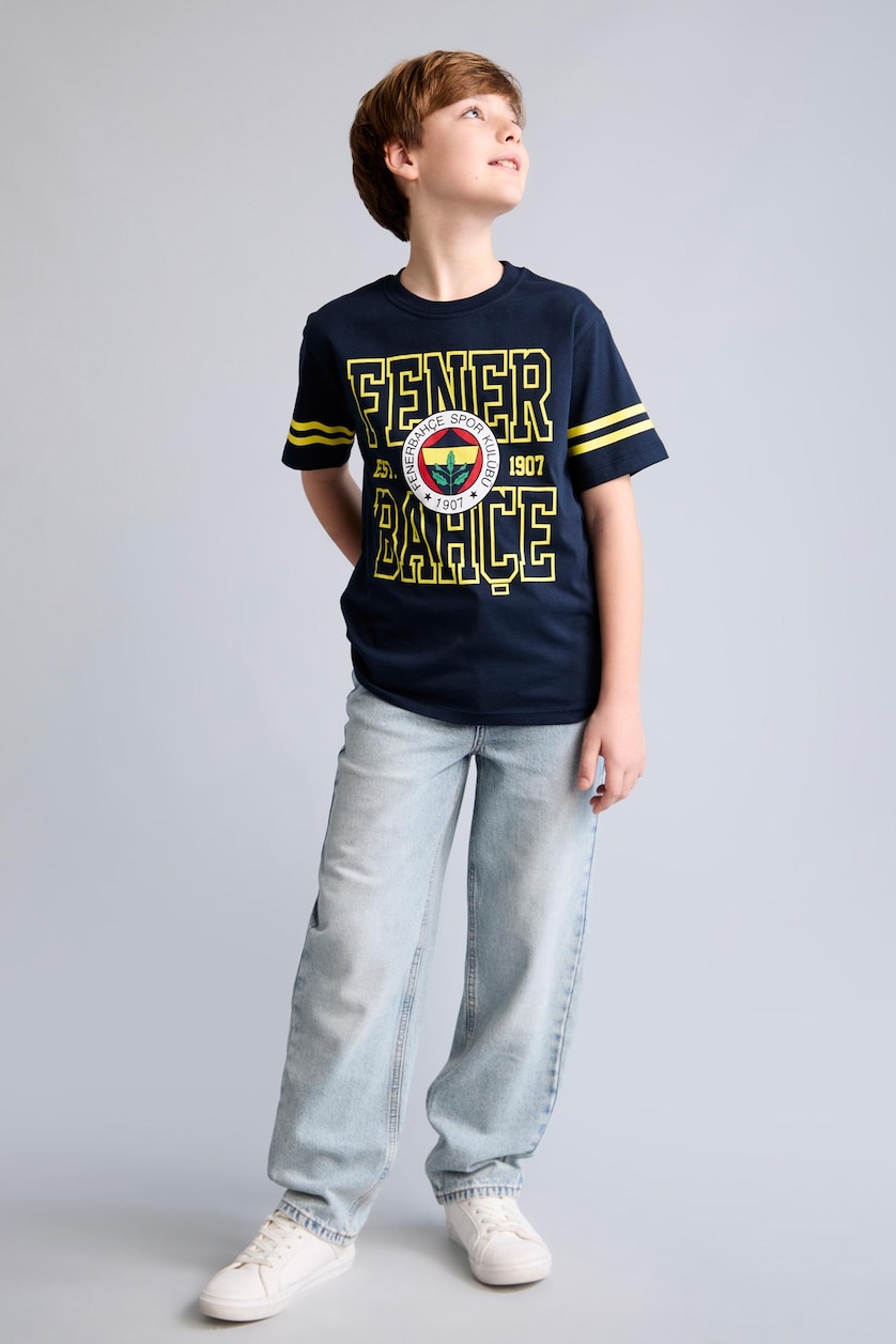 Young Boys - Teen Boys Indigo Boy Regular Fit Short Sleeve T-Shirt