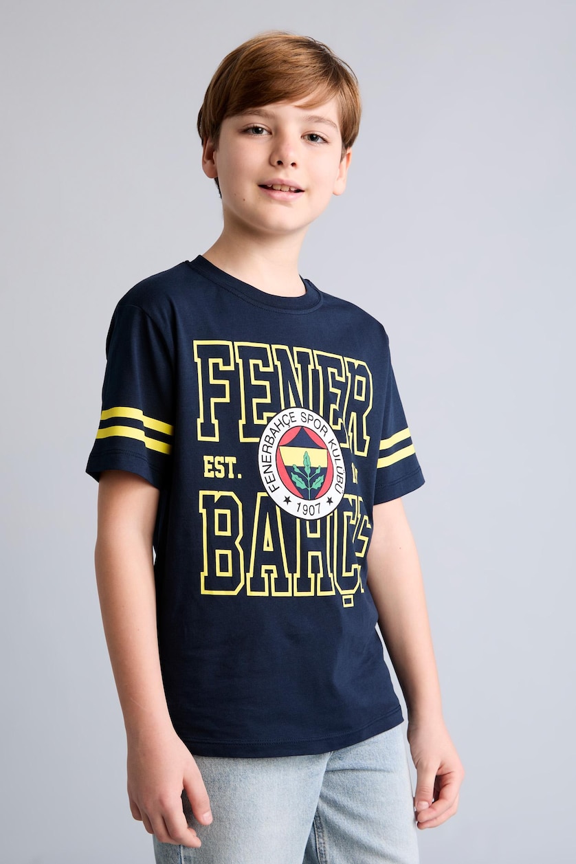Young Boys - Teen Boys Indigo Boy Regular Fit Short Sleeve T-Shirt