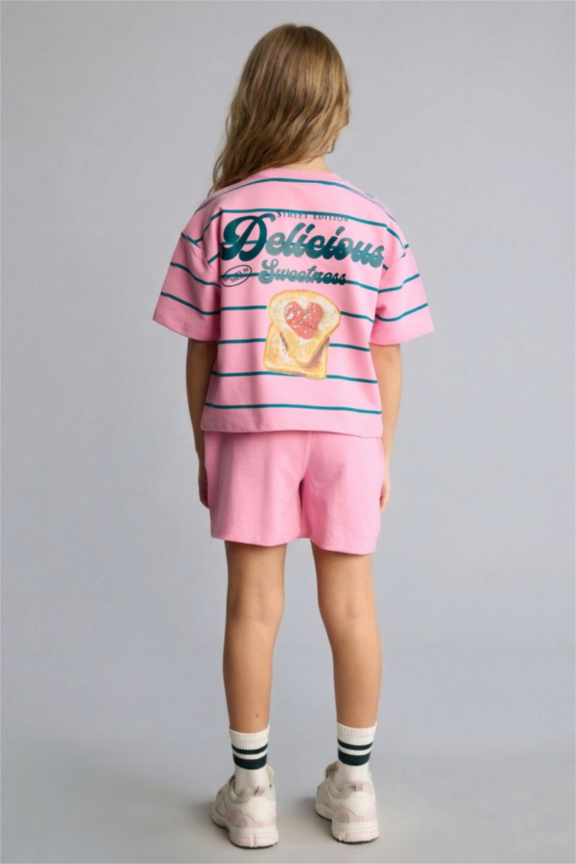 Қыздар Және Жасөспірімдер Қызғылт Қыз балаларға арналған свитшот мата 2 дана жинақ