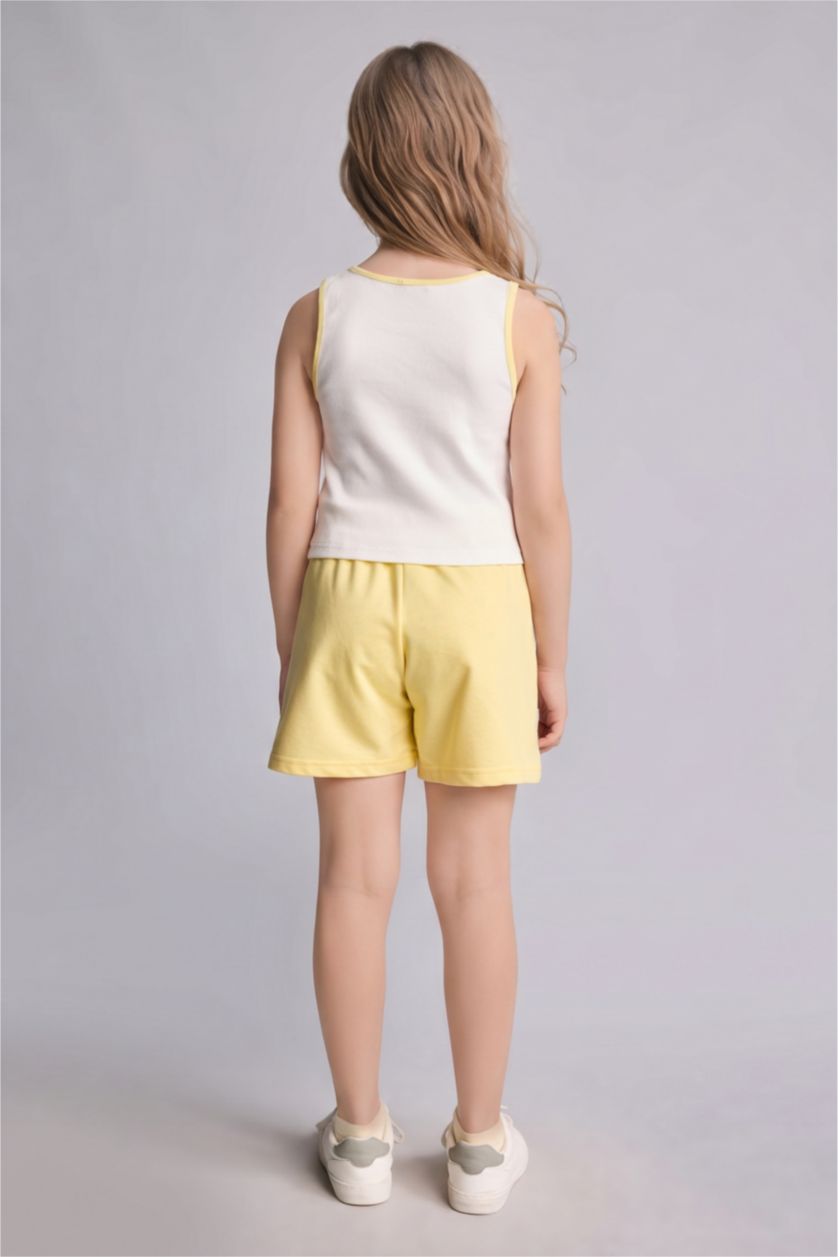 Young Girls - Teen Girls Ecru Girl 2 Piece Shorts Tank Top Set