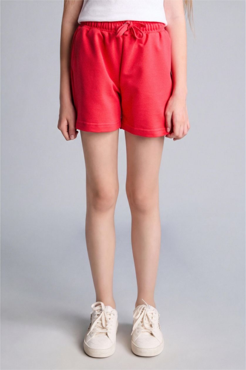 GIRLS & TEENS Ecru Girl Strawberry Print T-Shirt Shorts Ribbed 2 Piece Set