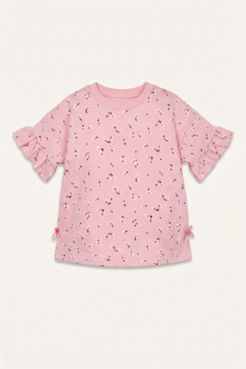 Baby Girls Light Pink 2 piece Relax Fit Floral Set