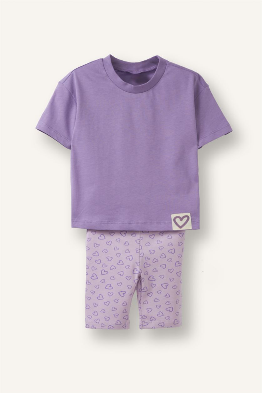 Baby Girls Lilac 2 piece Slim Fit Set