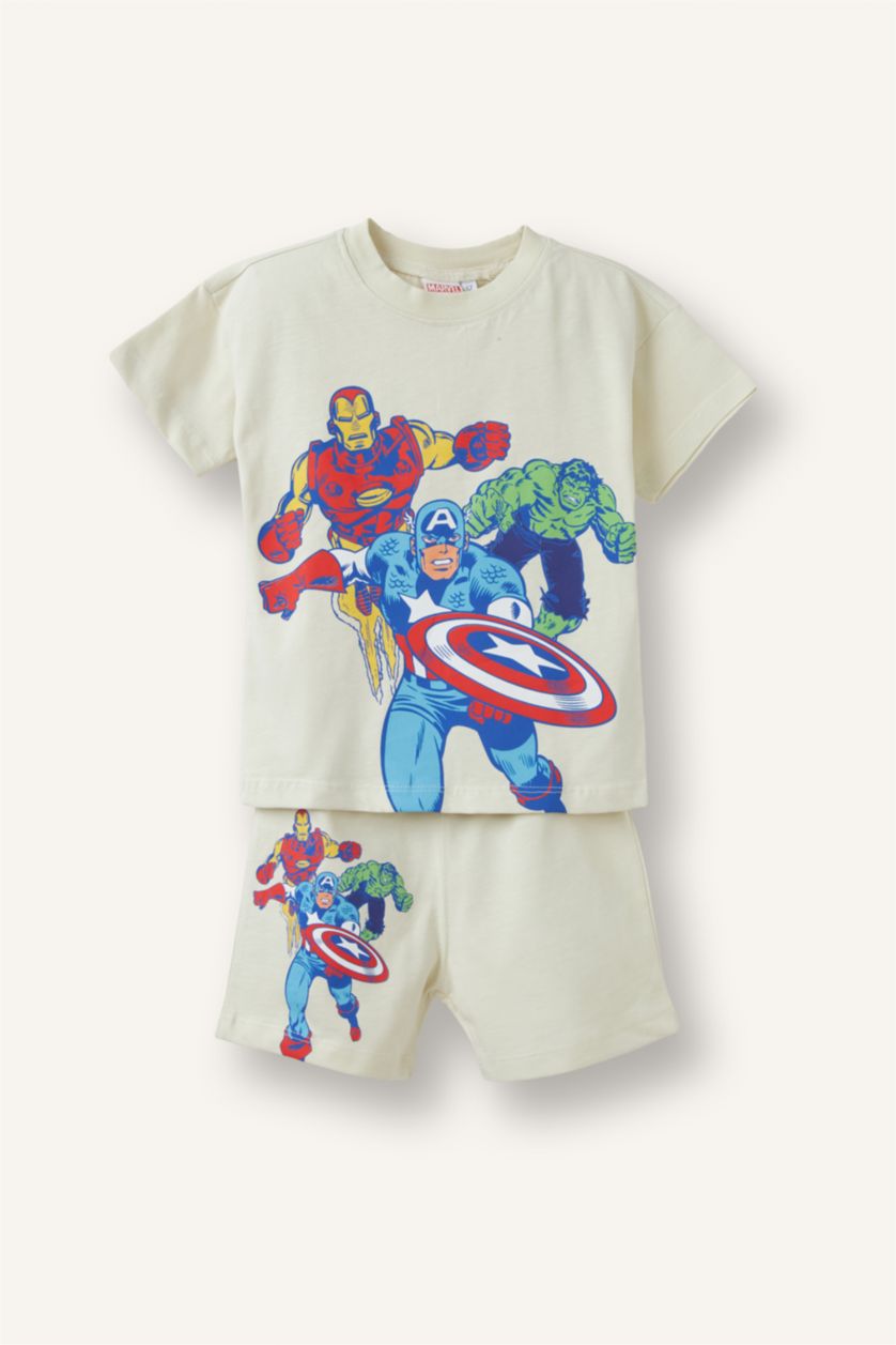 Baby Boys Light Stone 2 piece Regular Fit Licensed by Marvel Set