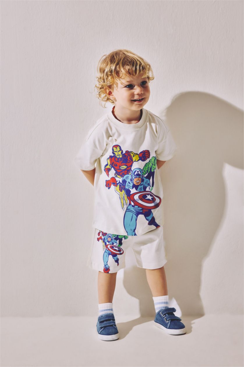 Baby Boys Light Stone Baby Boy T-Shirt Shorts Marvel Comics 2 Piece Set