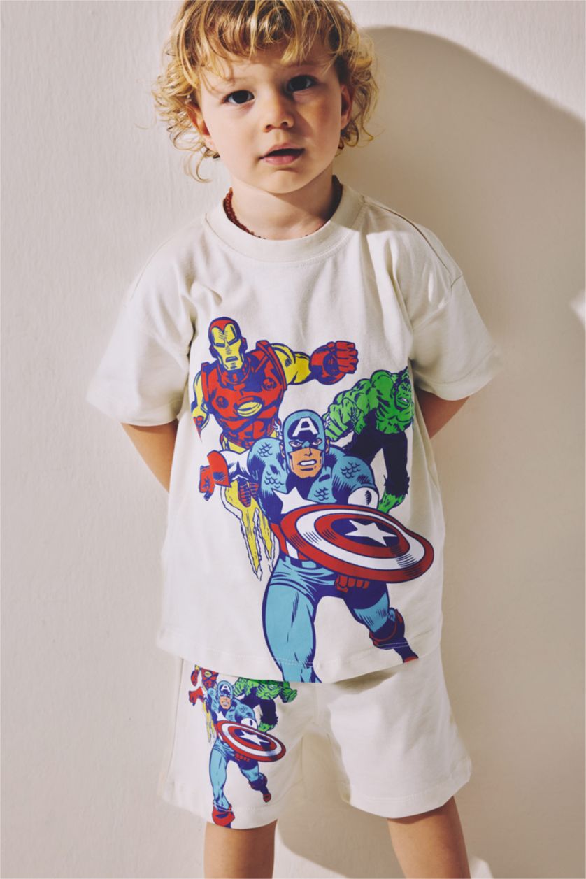 Baby Boys Light Stone Baby Boy T-Shirt Shorts Marvel Comics 2 Piece Set