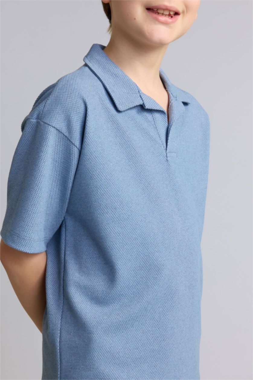 Young Boys - Teen Boys Blue Boy Textured Fabric 2 Piece Blue Set