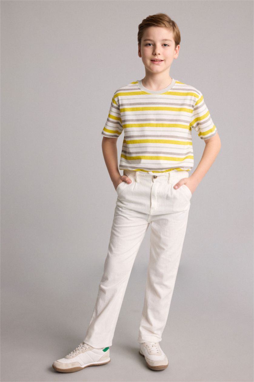 Young Boys - Teen Boys Yellow New Regular Fit Short Sleeve T-Shirt