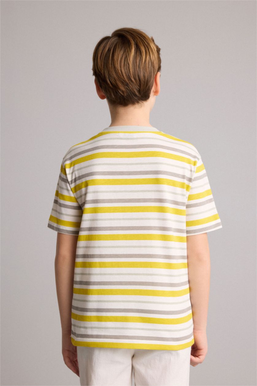 Young Boys - Teen Boys Yellow New Regular Fit Short Sleeve T-Shirt