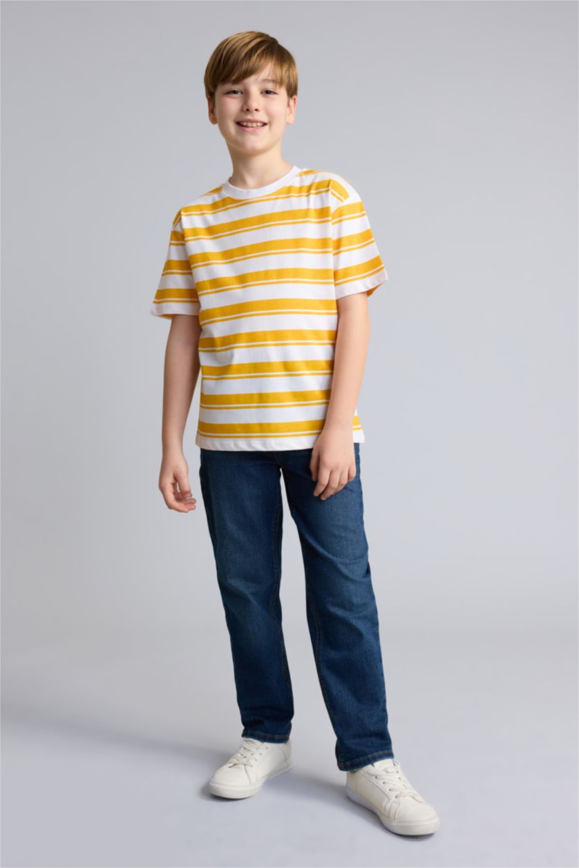 Young Boys - Teen Boys Yellow Boy Regular Fit Short Sleeve T-Shirt