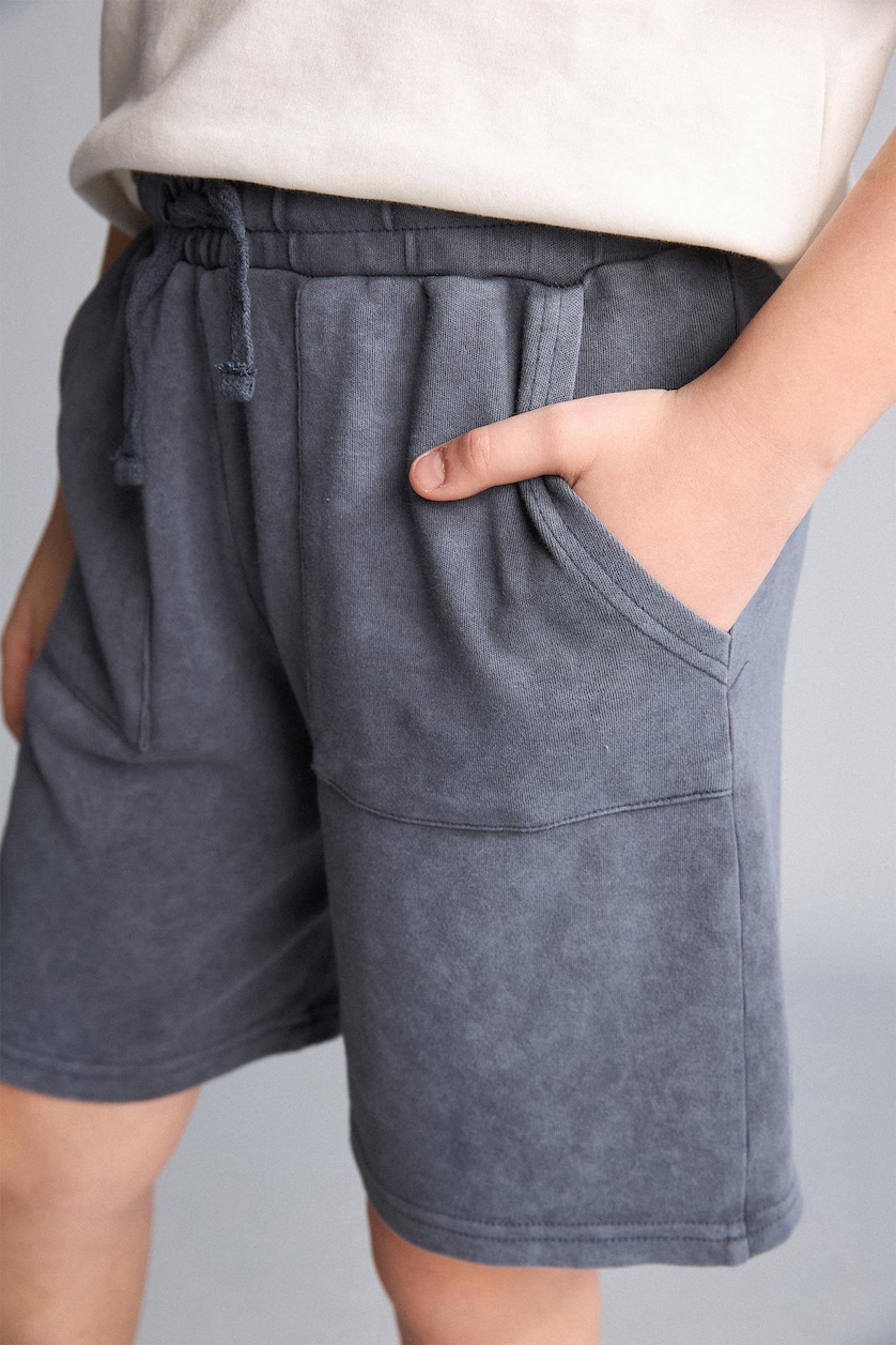 Young Boys - Teen Boys Anthracite Boy Oversize Elastic Waist Drawstring Shorts