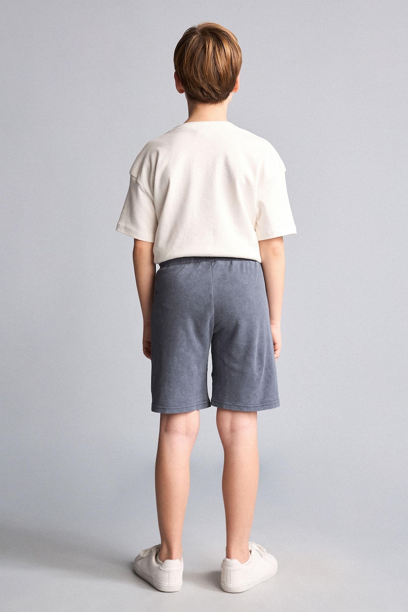 Young Boys - Teen Boys Anthracite Boy Oversize Elastic Waist Drawstring Shorts