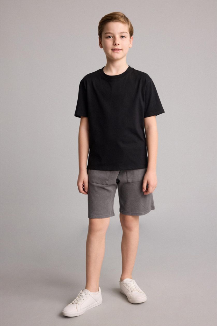 Young Boys - Teen Boys Dark Grey Oversize Fit Shorts