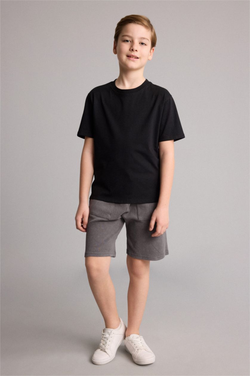 Young Boys - Teen Boys Dark Grey Oversize Fit Shorts