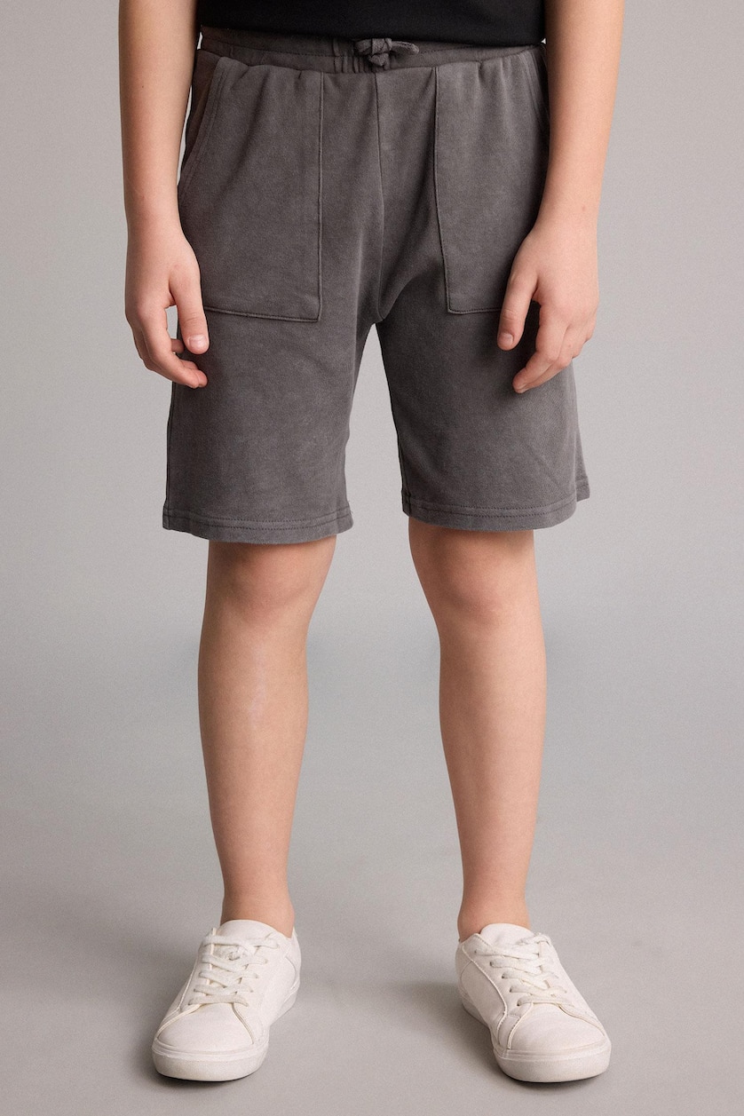 Young Boys - Teen Boys Dark Grey Boy Elastic Waist Oversize Shorts