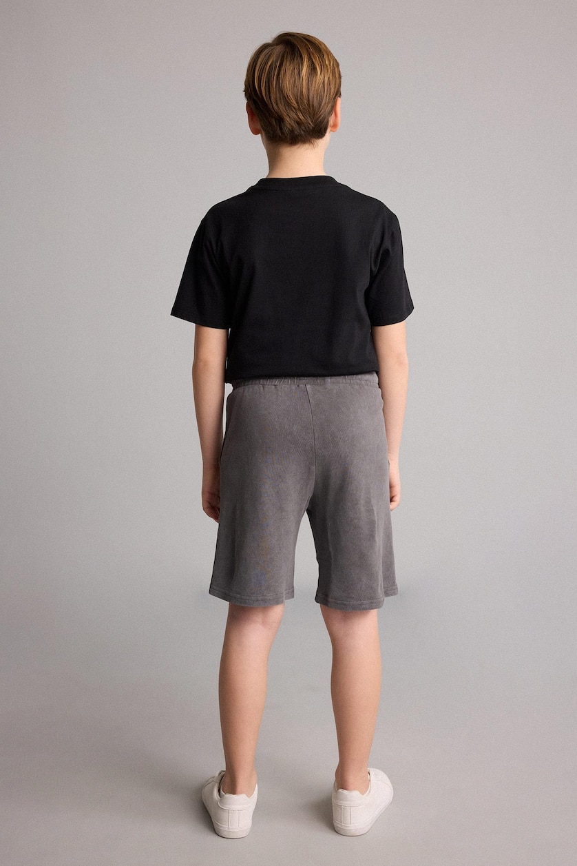 Young Boys - Teen Boys Dark Grey Boy Elastic Waist Oversize Shorts
