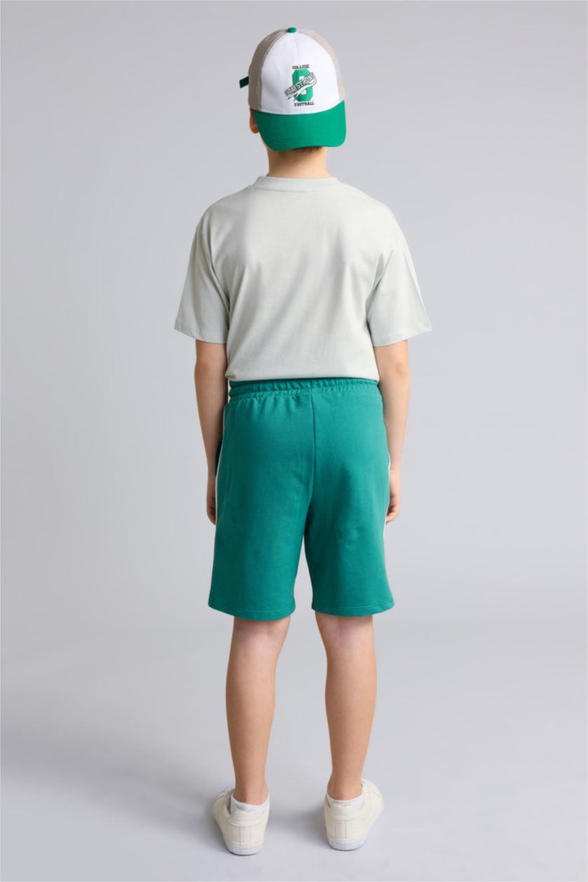 Boys & Teens Green Boy Regular Fit Shorts