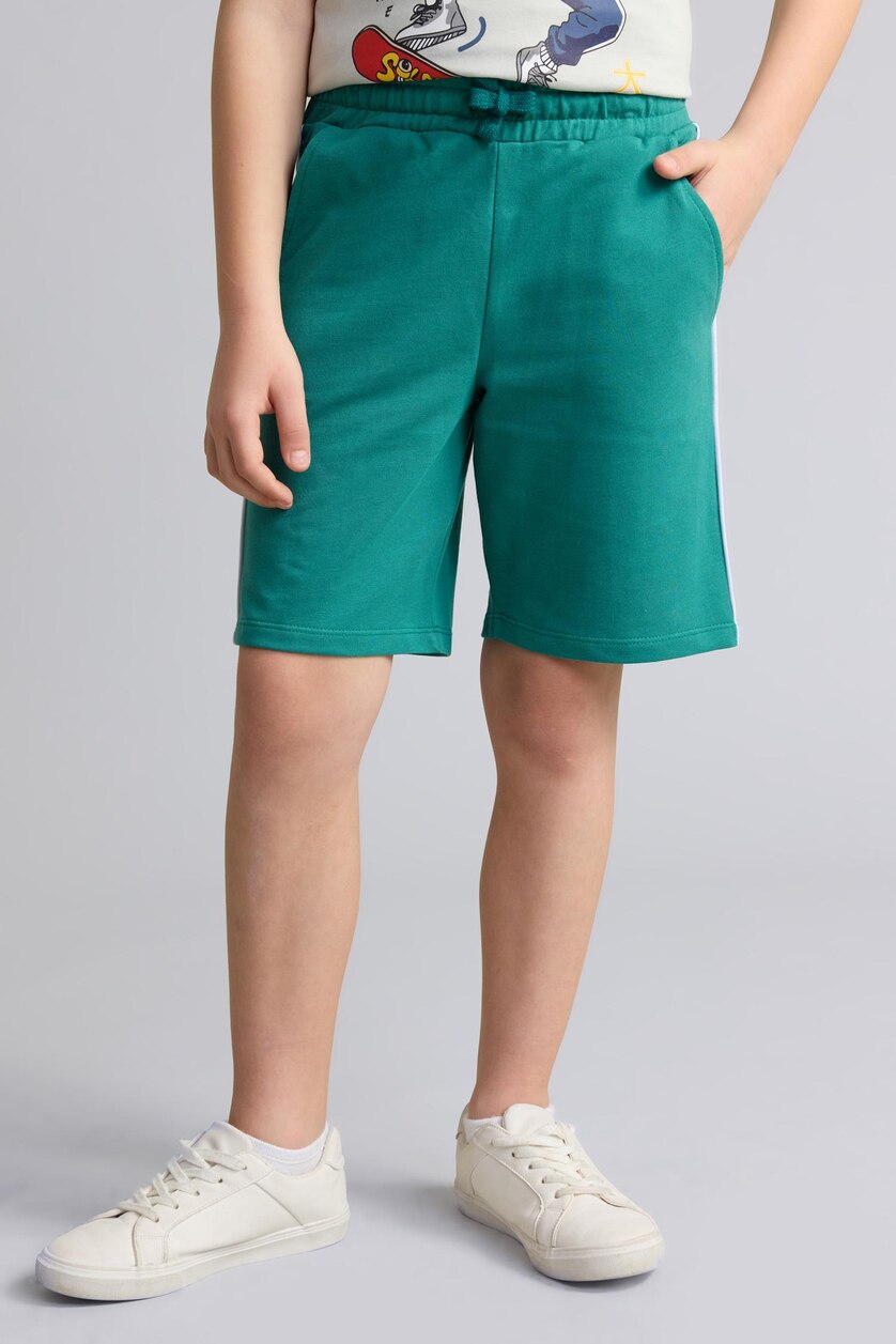 BOYS & TEENS Green Boy Regular Fit Shorts