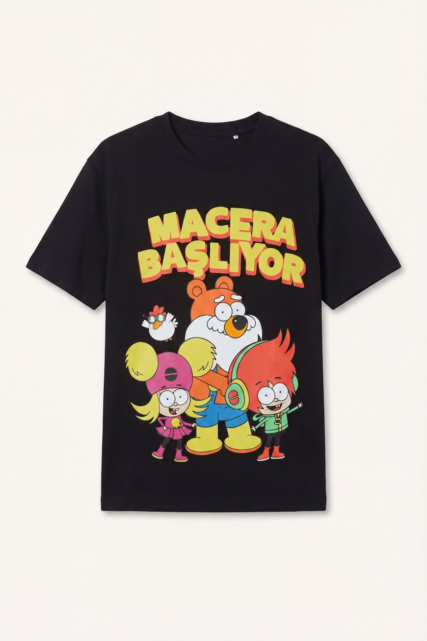 Young Boys - Teen Boys Black New Regular Fit Short Sleeve T-Shirt
