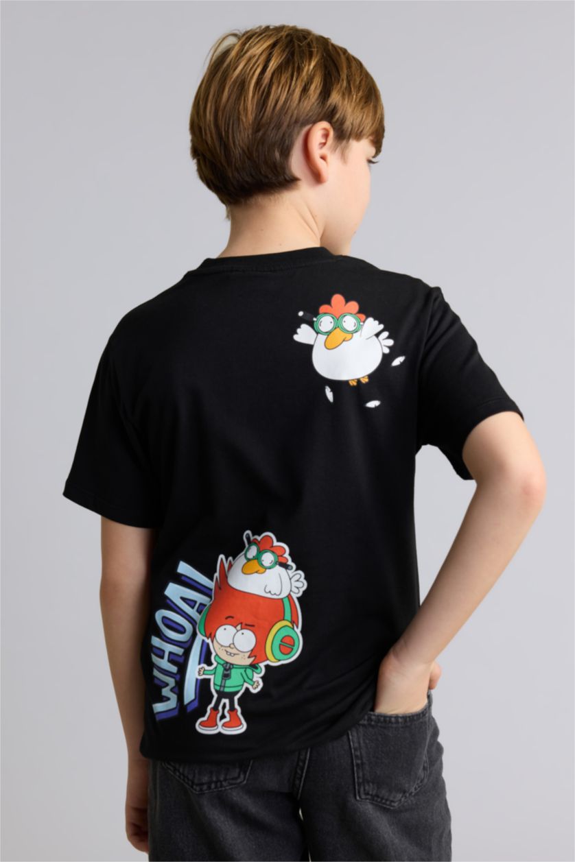 Young Boys - Teen Boys Black New Regular Fit Short Sleeve T-Shirt
