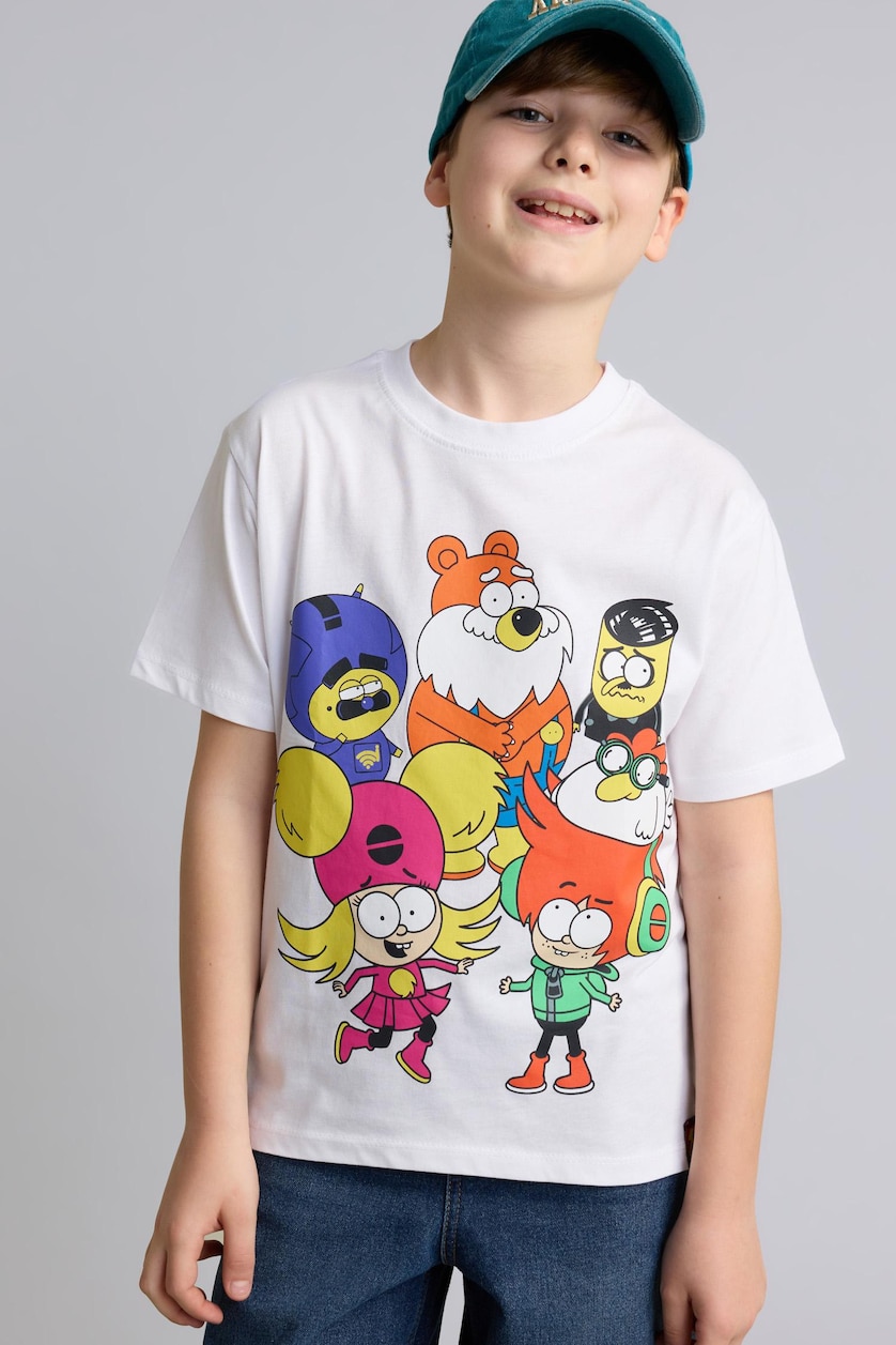 BOYS & TEENS White Boy 100% Cotton Super 1 Set T-Shirt