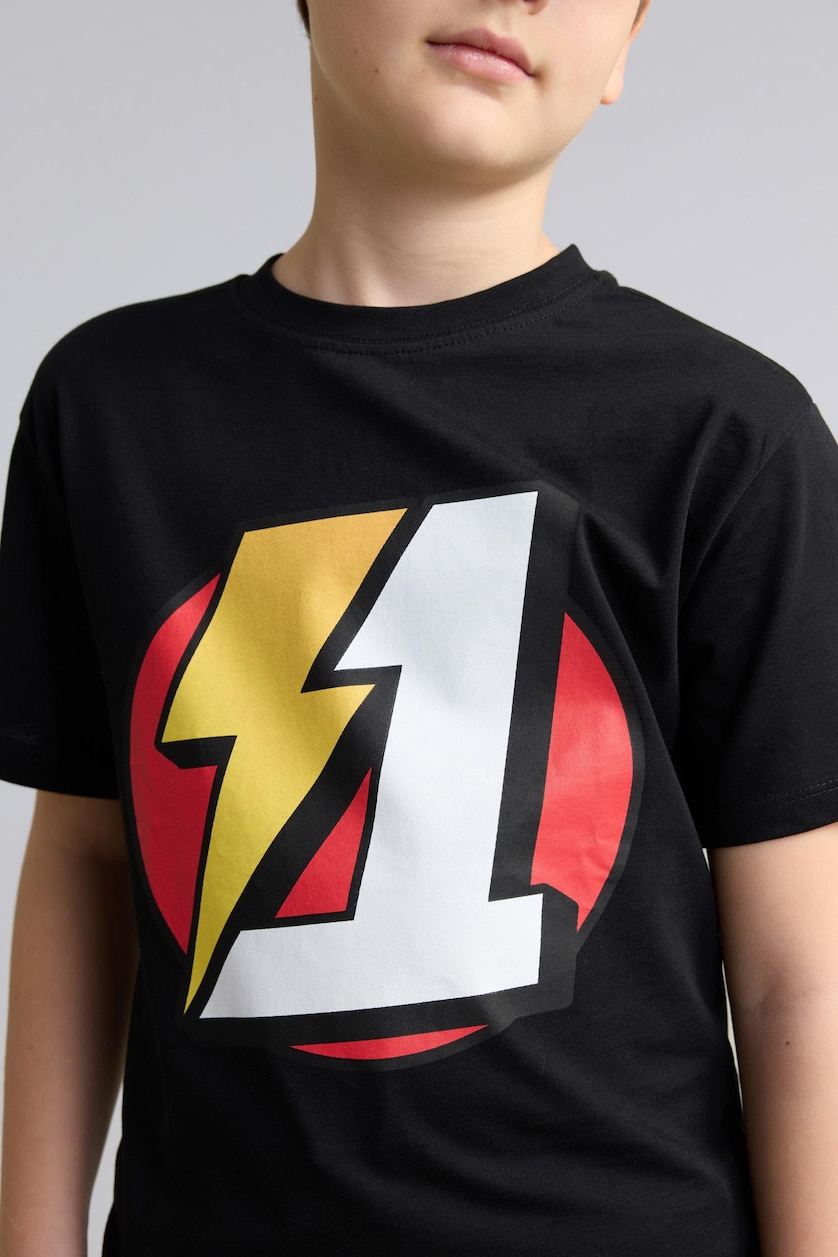 Young Boys - Teen Boys Black New Regular Fit Short Sleeve T-Shirt