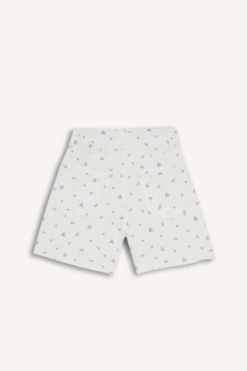 FILLES Écru Short en gabardine pour fille