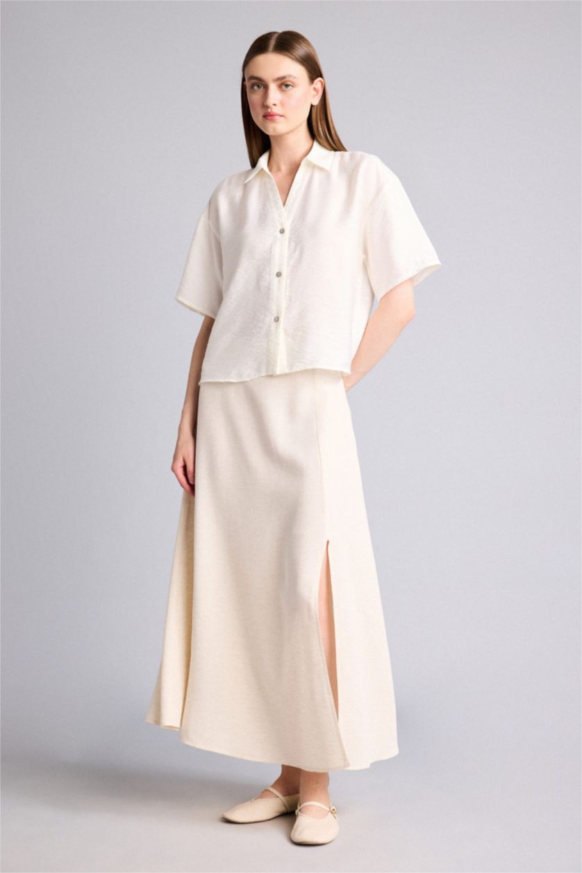 Women White Regular Fit Short Sleeve Shirt