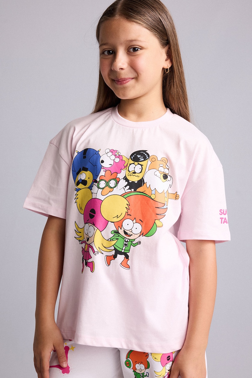 Young Girls - Teen Girls Light Pink Regular Fit Short Sleeve T-Shirt