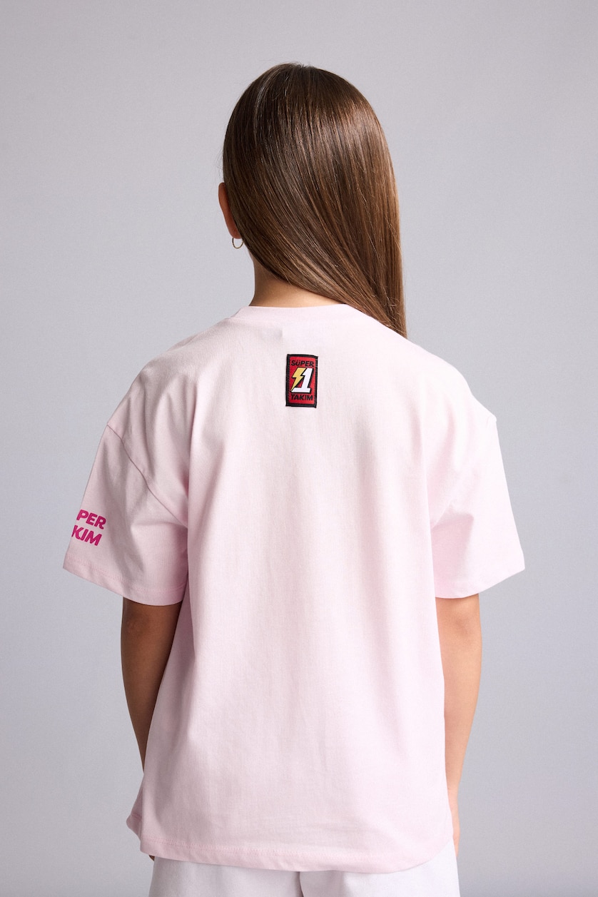 Young Girls - Teen Girls Light Pink Regular Fit Short Sleeve T-Shirt