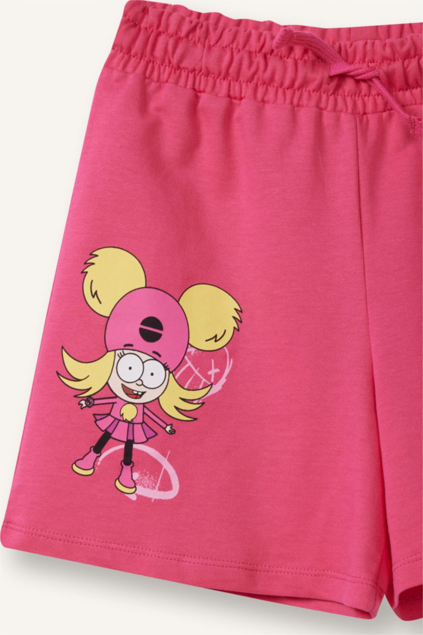 Young Girls - Teen Girls Pink Girl Super 1 Set Licensed Printed Pink Shorts