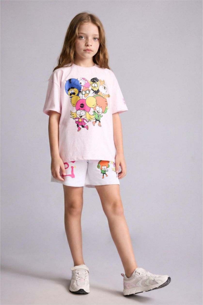 Young Girls - Teen Girls Violet Beyaz Girl 100% Cotton Super 1 Set Shorts