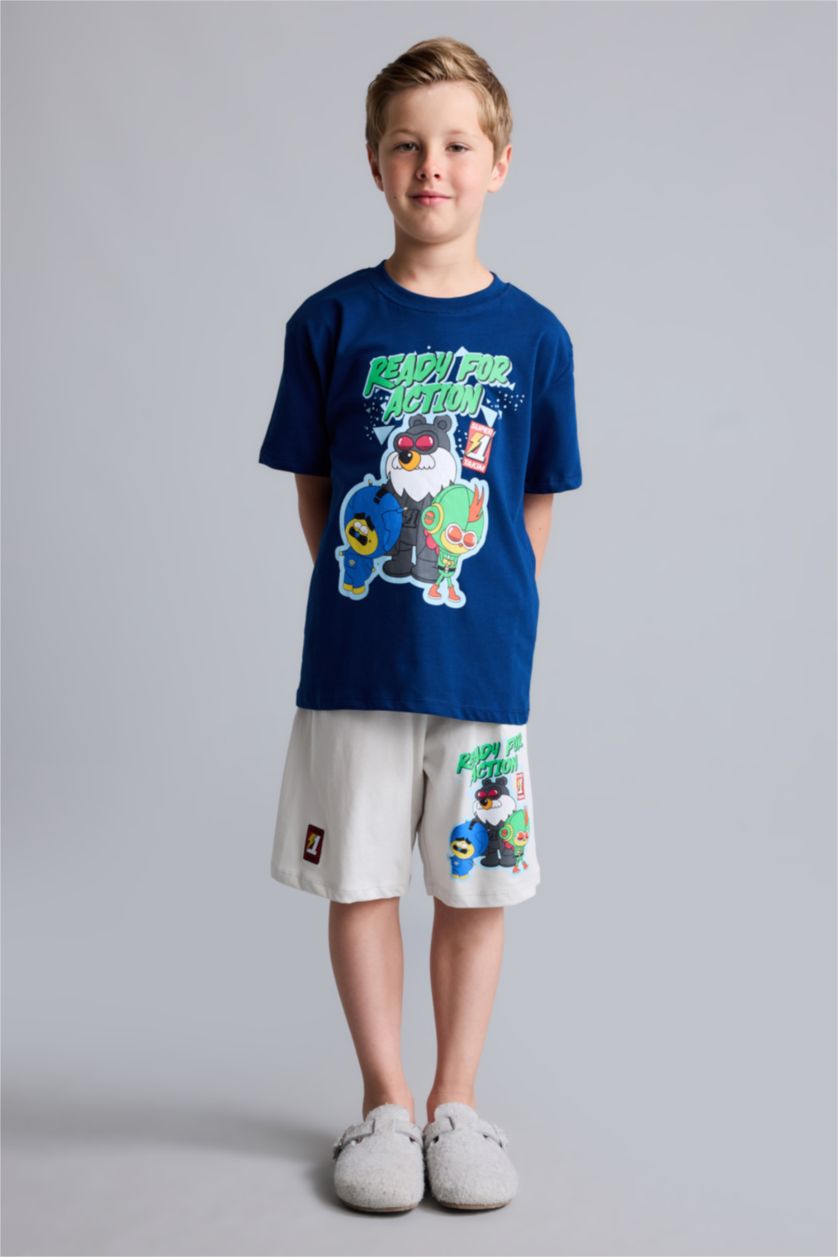 Young Boys - Teen Boys NAVY 2 piece Regular Fit Knitted Pyjamas