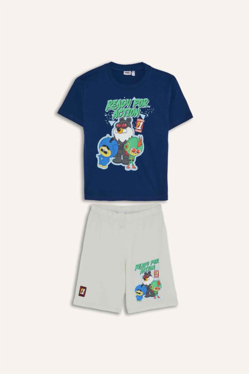 Young Boys - Teen Boys NAVY 2 piece Regular Fit Knitted Pyjamas
