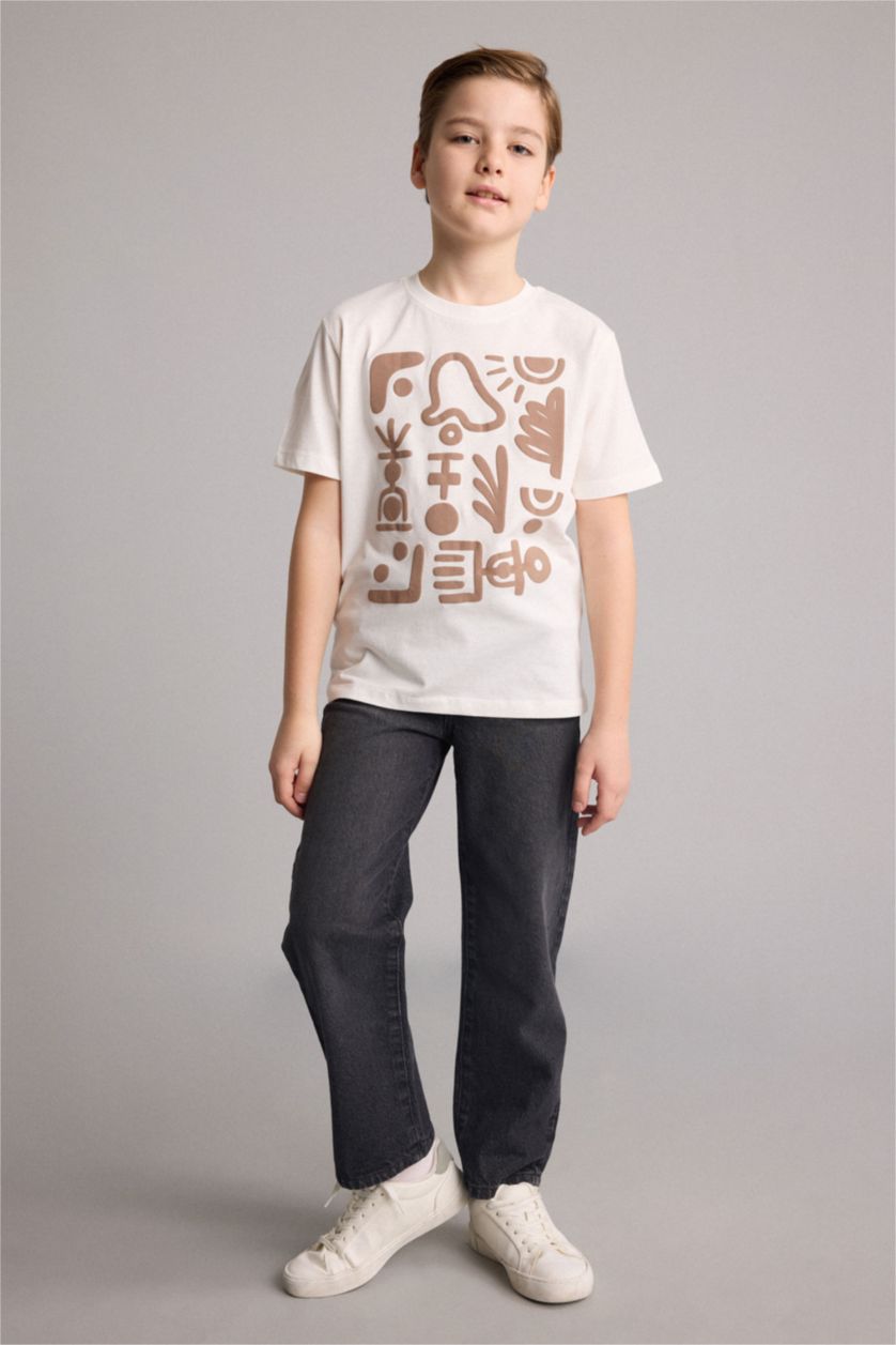 BOYS & TEENS White New Regular Fit Short Sleeve T-Shirt